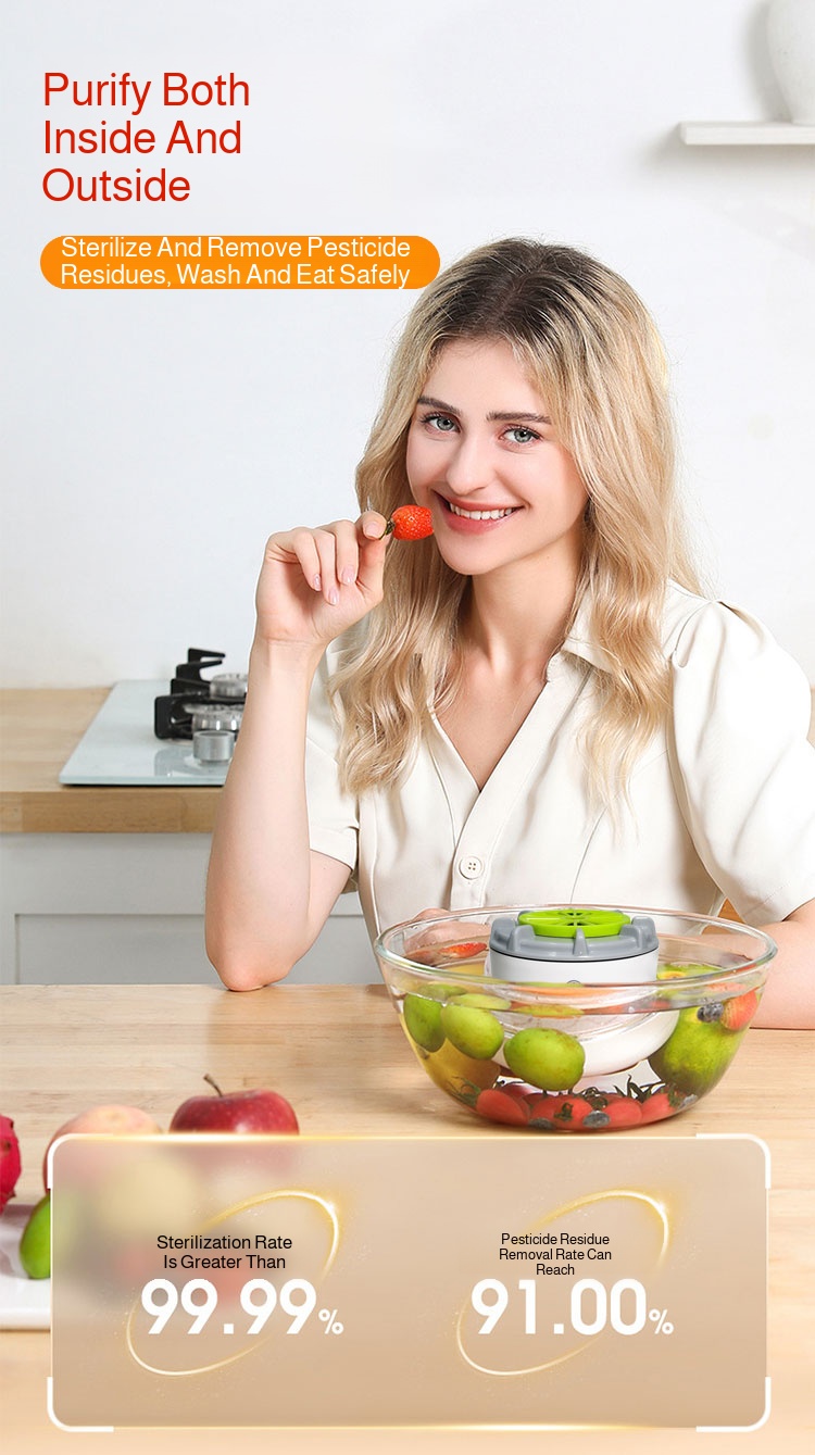 Description Picture 4 of itemPortable Fruit Vegetable Washing Machine Household Fruits, Vegetables Wash The Ingredients Fully Automatic Food Cleaner Machine